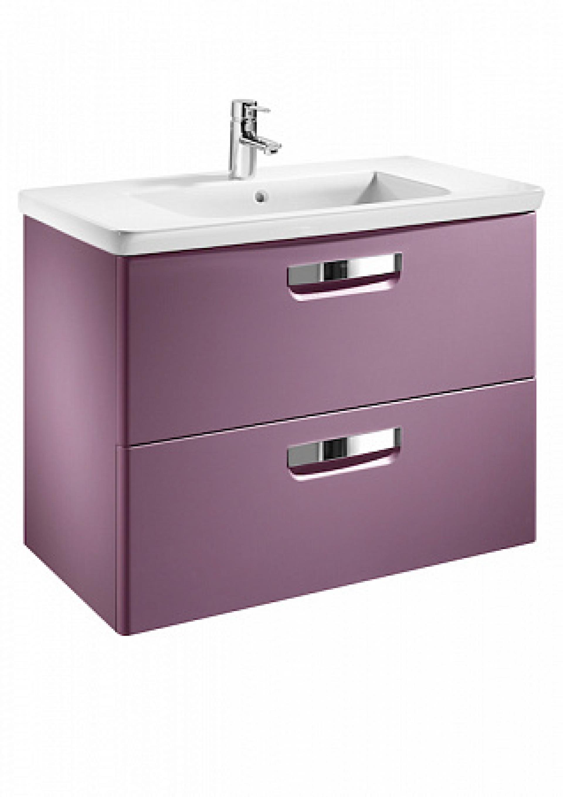 Фото: Комплект мебели 60 см Roca Gap фиолетовый, с подсветкой + шкаф-пенал левый Roca в каталоге